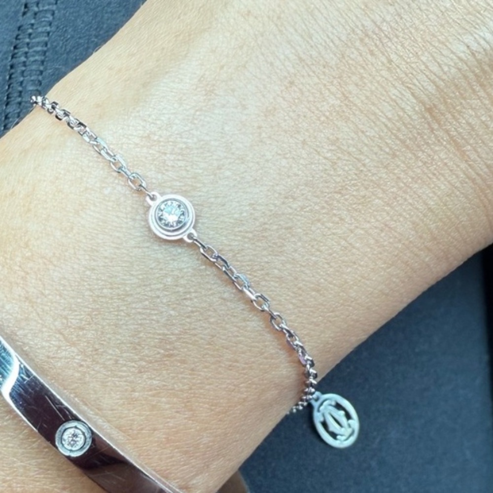 Cartier D'Amour 18K White Gold Diamond Bracelet